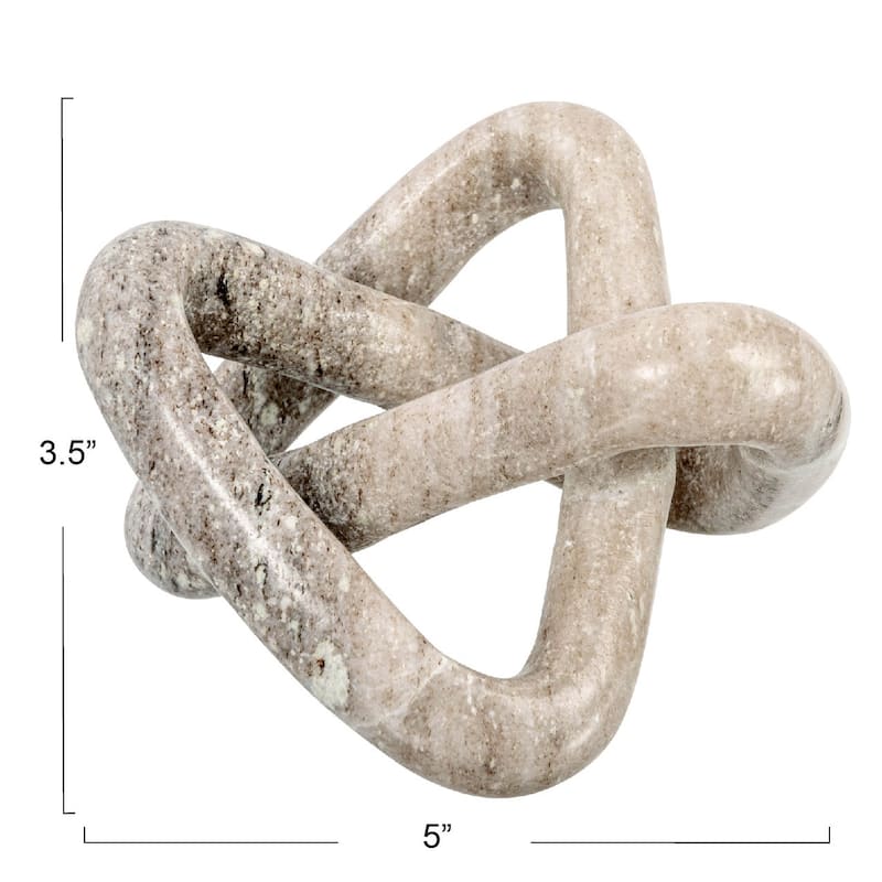 Decorative Marble Link Knot - 3.5"L x 3.5"W x 3.5"H