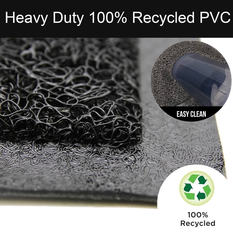 Welcome Outdoor Door Mat Non-Slip 100% Recycled PVC Rug