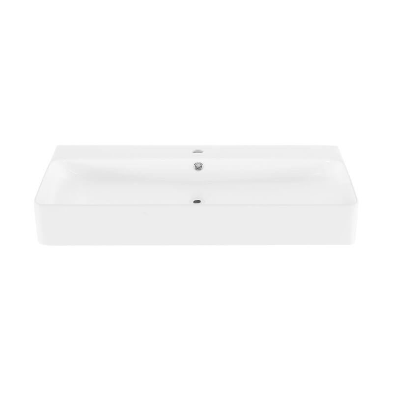 Carre 36” Rectangle Wall-Mount Bathroom Sink - 36x17 Center