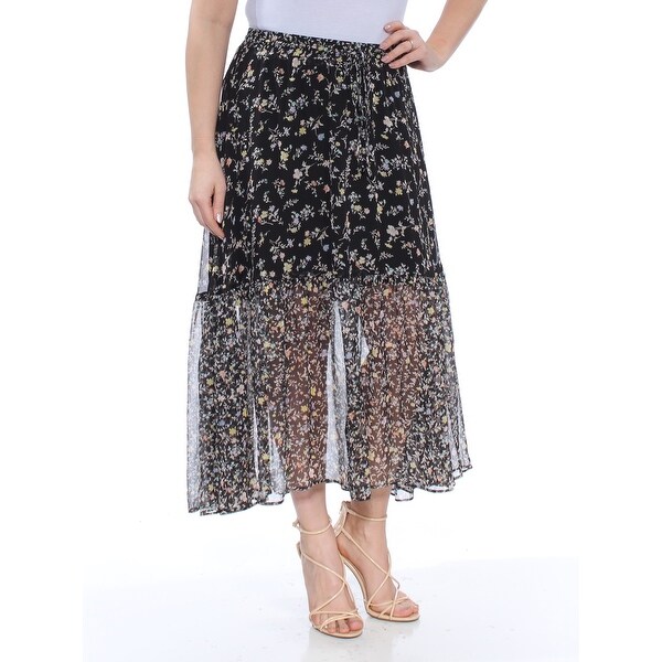 black print maxi skirt