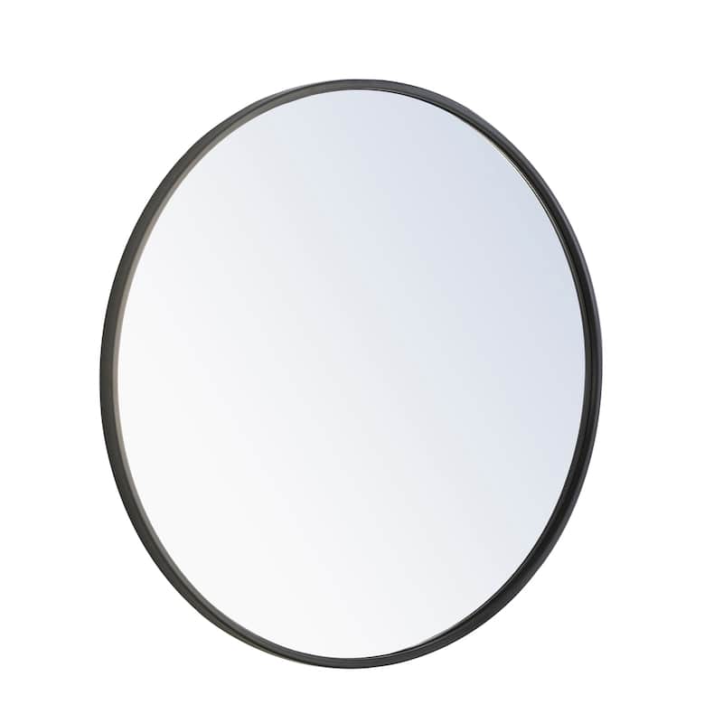 Strick & Bolton Prine 24-inch Metal Frame Round Mirror
