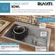preview thumbnail 4 of 11, Ruvati 33" x 22" Drop-in Topmount 16 Gauge Zero Radius Stainless Steel Kitchen Sink Single Bowl - RVH8000 - 33" x 22"