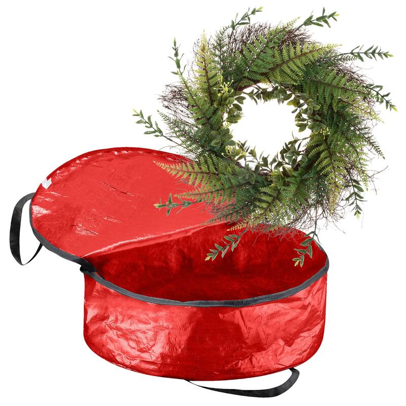 Artificial Boxwood Wreath and Storage Bag Set by Pure Garden