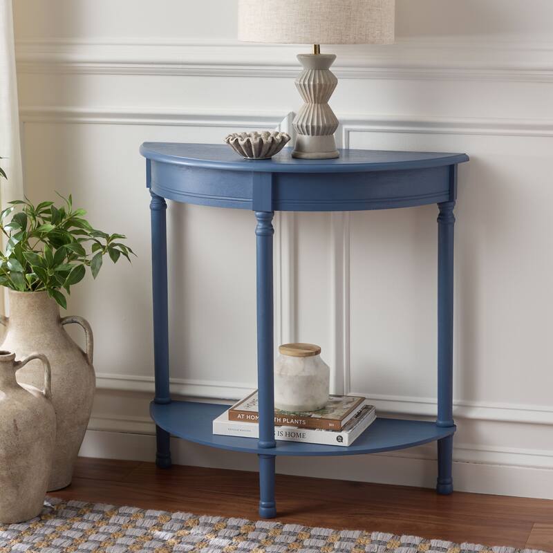 SAFAVIEH Veva Half Moon Console Table - 28" W x 11.8" L x 28" H - 28"W x 12"D x 28"H