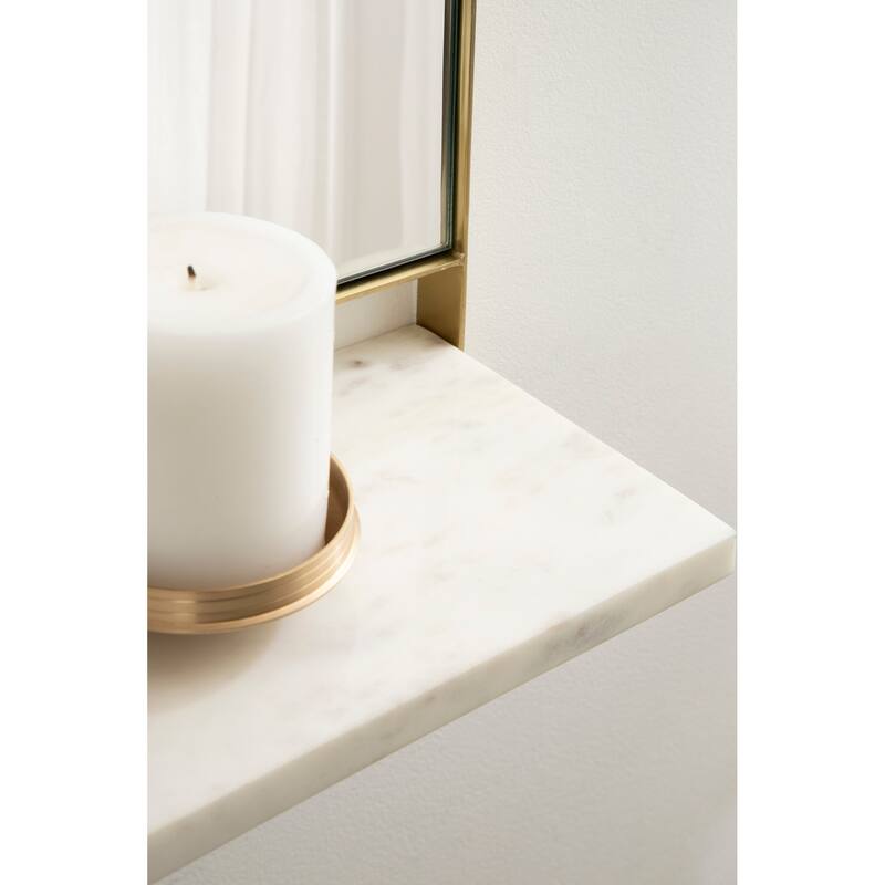 Kate and Laurel Chadwin Wall Mirror with Shelf