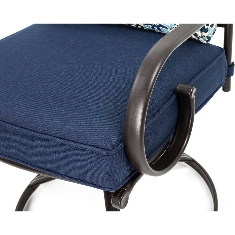 Hanover Montclair 11-Piece Navy Blue Dining Set