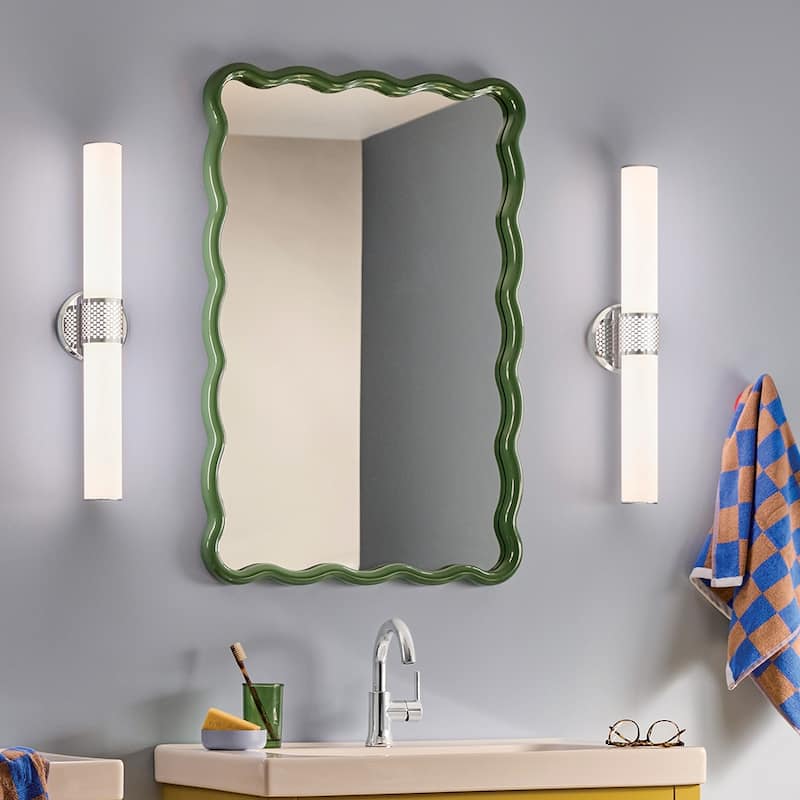 Kichler Lighting Sashi 24.25" Bath Bar Medium LED with White Glass in Chrome