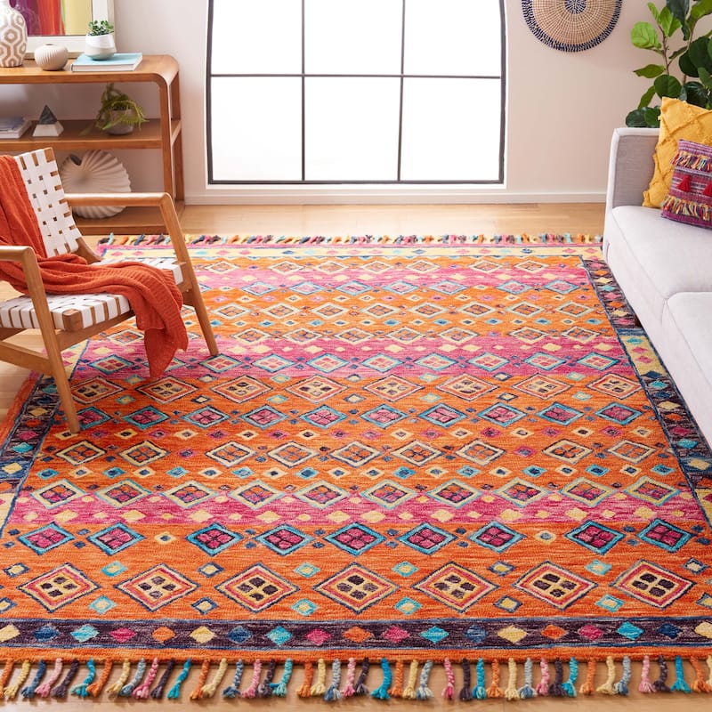 SAFAVIEH Handmade Aspen Dona Boho Tribal Wool Rug