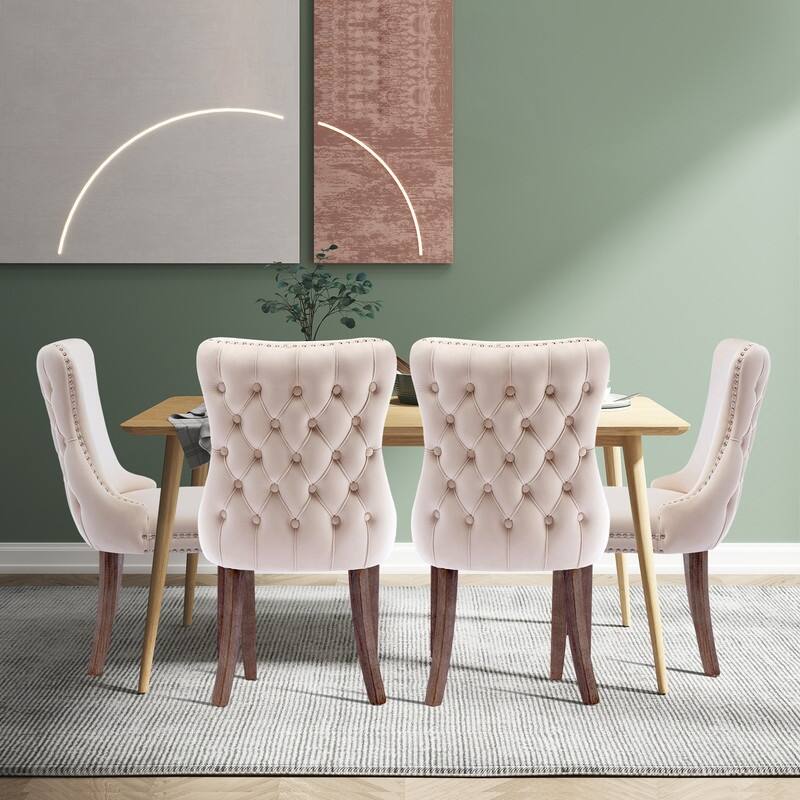 Upholstered Wing Back Dining Chair (Set of 6)
