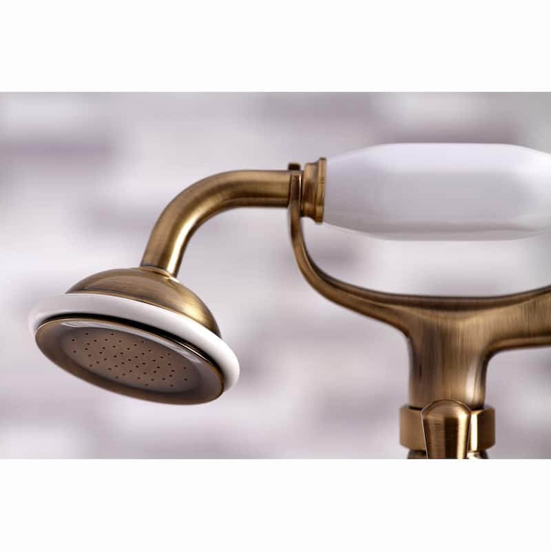 Kingston Brass Essex Deck Mounted Clawfoot Tub Filler with Built-In