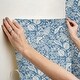preview thumbnail 5 of 5, Pomegranate Blue and Ivory Peel and Stick Wallpaper