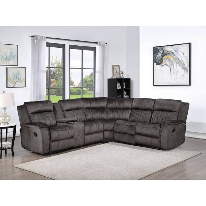 Upholstered Electric Power Reclining L-Shape Sectional Sofa