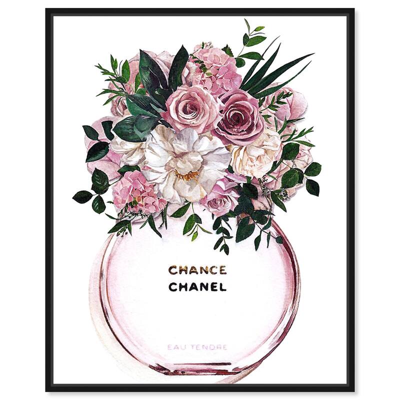 Floral Chance Fragrance Canvas by Art Remedy - Black - 30" x 36"