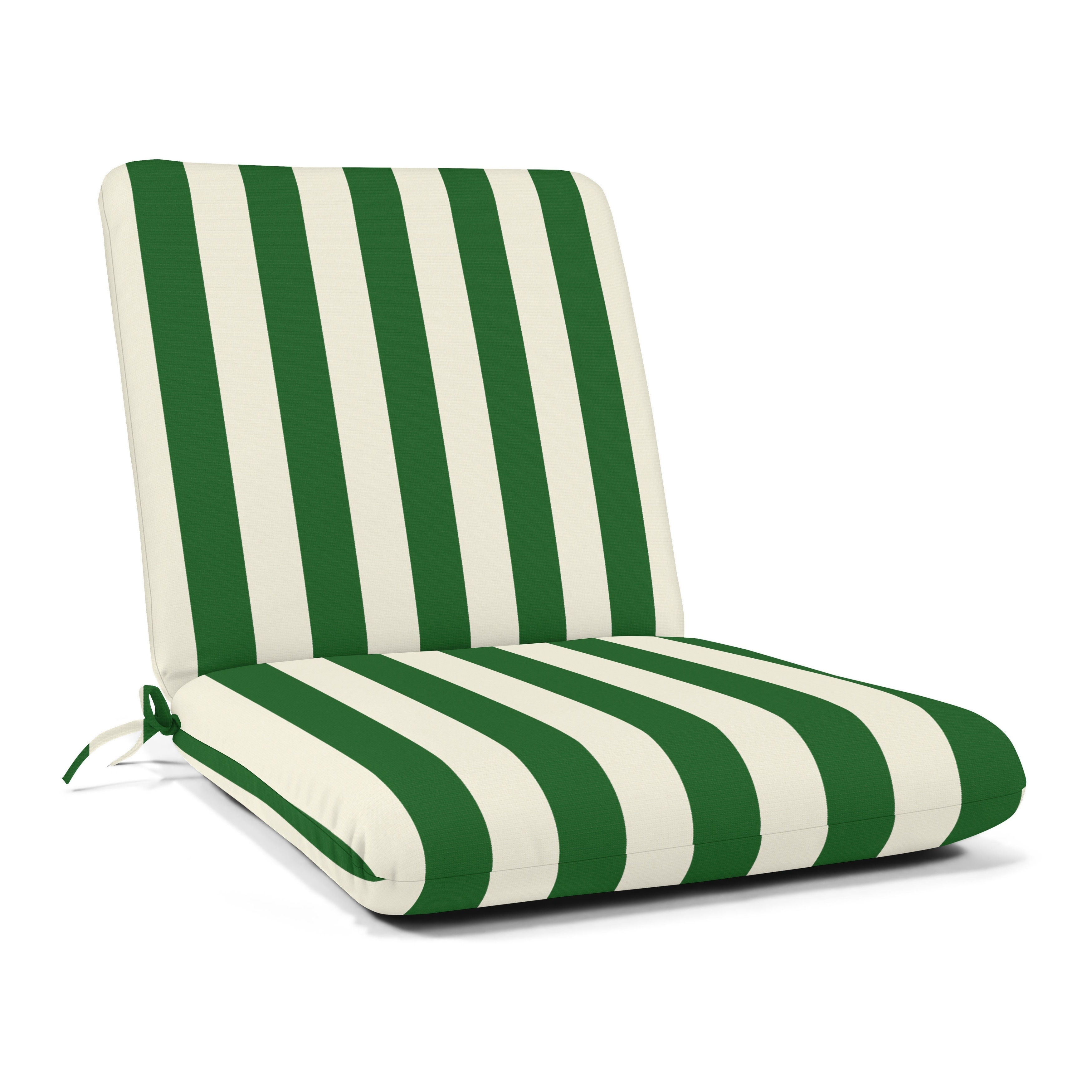 Sunbrella® Stripe Fabric 1-Piece Indoor/Outdoor Club Chair Cushion, 22