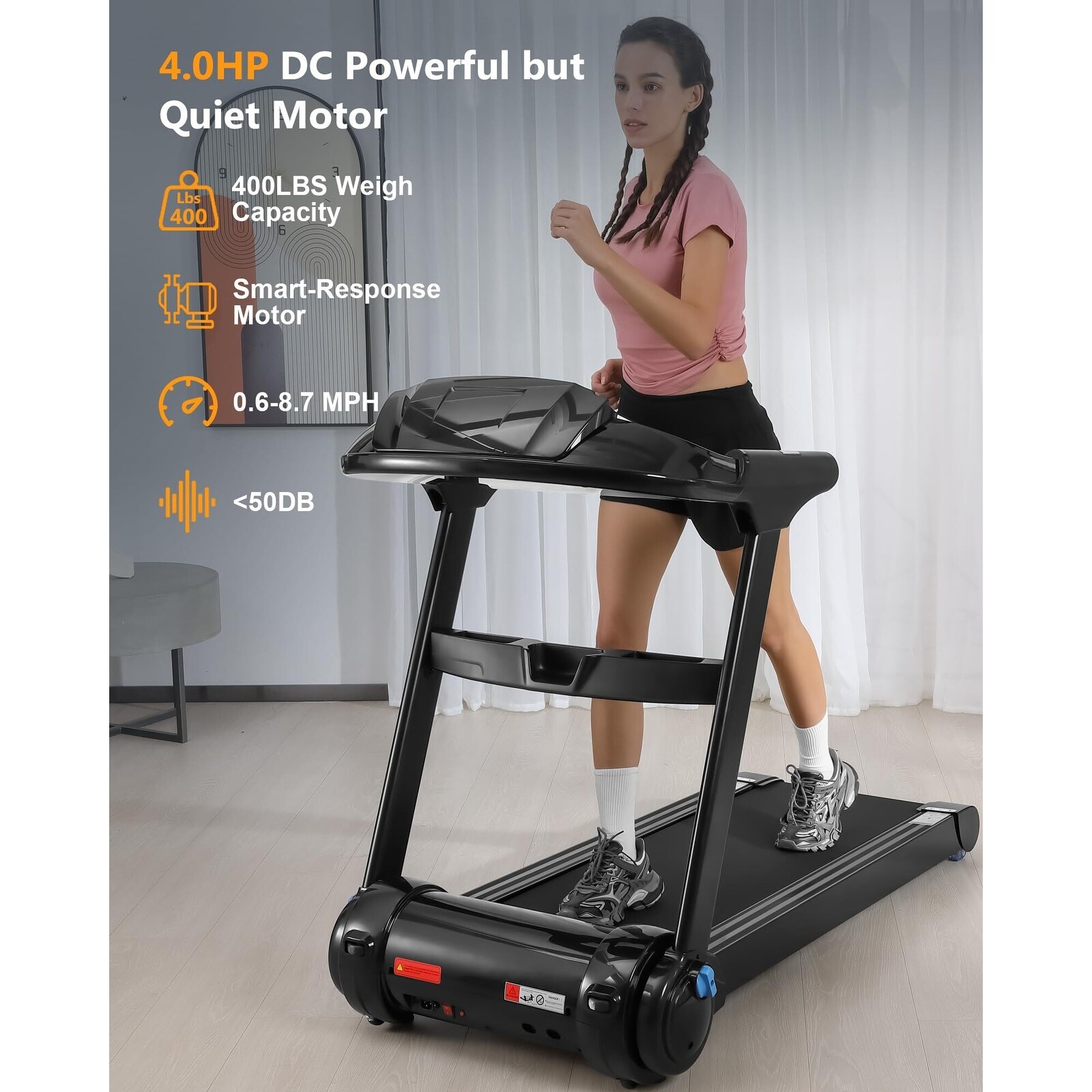 SPORTY&FIT 4.0HP Folding Treadmill - Bed Bath & Beyond - 38345337