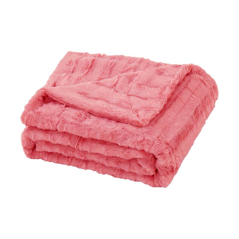 Oversized Derby Double Sided Fauxfur Throw