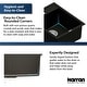 preview thumbnail 31 of 65, Karran QT-825 Drop-in 15-3/4" Single Bowl Quartz Composite Kitchen Sink