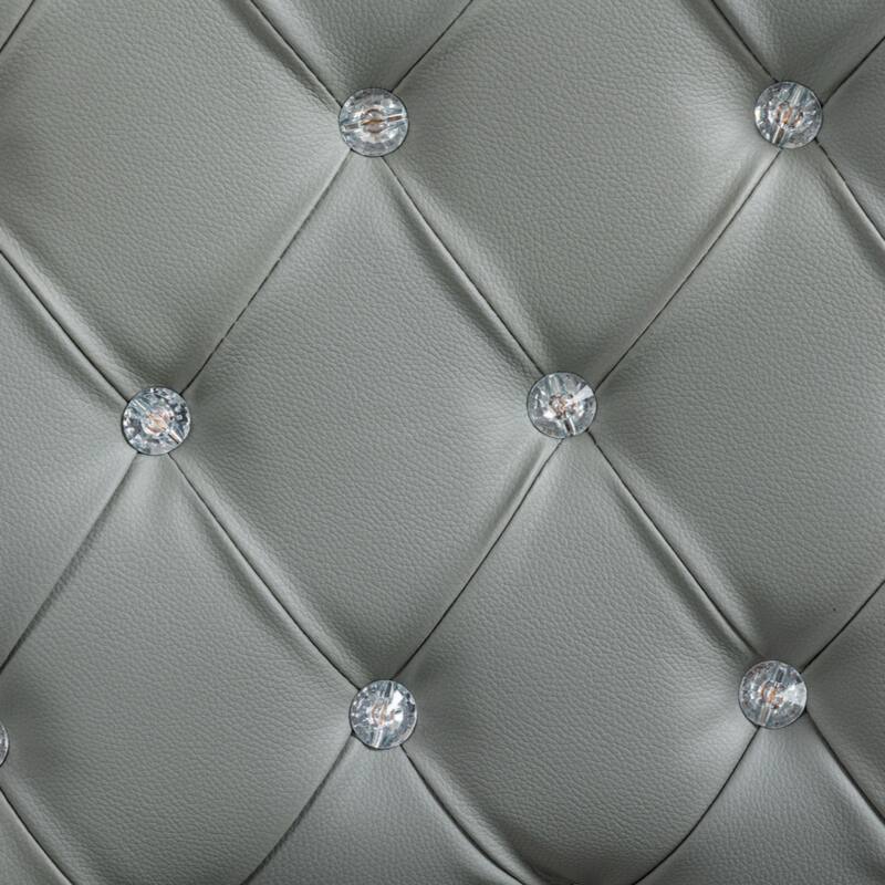 Vinsetto PU Leather Home Office Chair, Button Tufted Desk Chair with Padded Armrests, Adjustable Height and Swivel Wheels