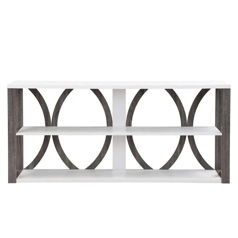 3-Tier Industrial Console Table for Entryway, Living Room