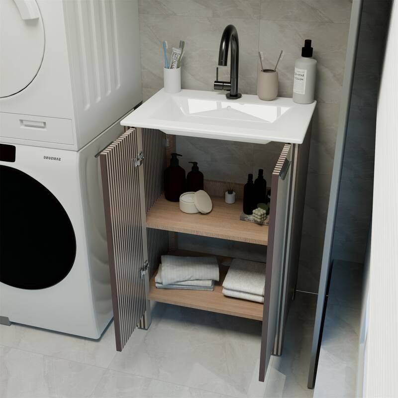 30" Modern Floor Stand Bathroom Vanity Combo