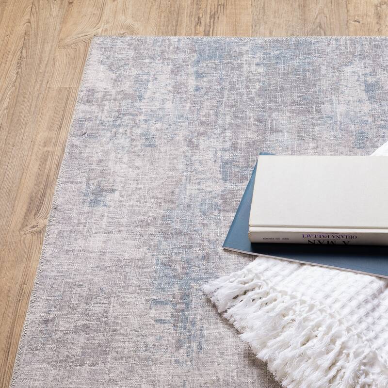 Vista Home Montreux Contemporary Abstract Gray Area Rug