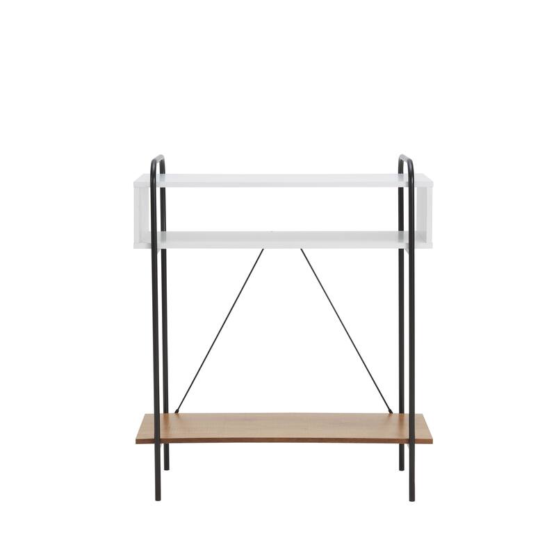 Furniture of America Benno Modern 31-inch Console Table with 2 Storage Shelves and Metal Frame Legs