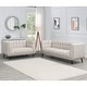 preview thumbnail 1 of 14, Modern Mid-Century Tufted Upholstered Living Room Sofa Set 2 Piece - Beige
