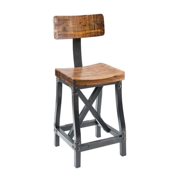 slide 1 of 10, Carbon Loft Magie Amber and Graphite Barstool with Back Amber/Graphite