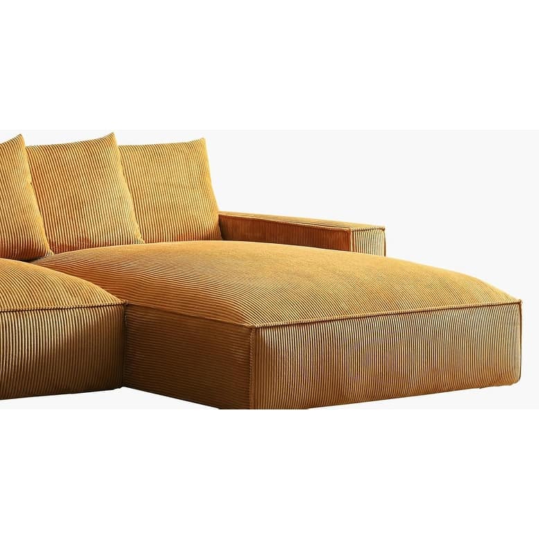 Transitional Luxe Upholstered Living Room Sectional 106.7 inch