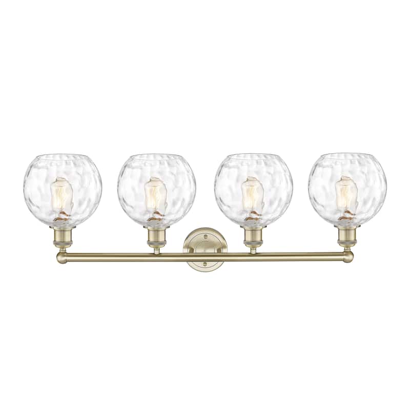 Innovations Lighting Athens Water Glass - 4 Light 35" Bath Vanity Light.