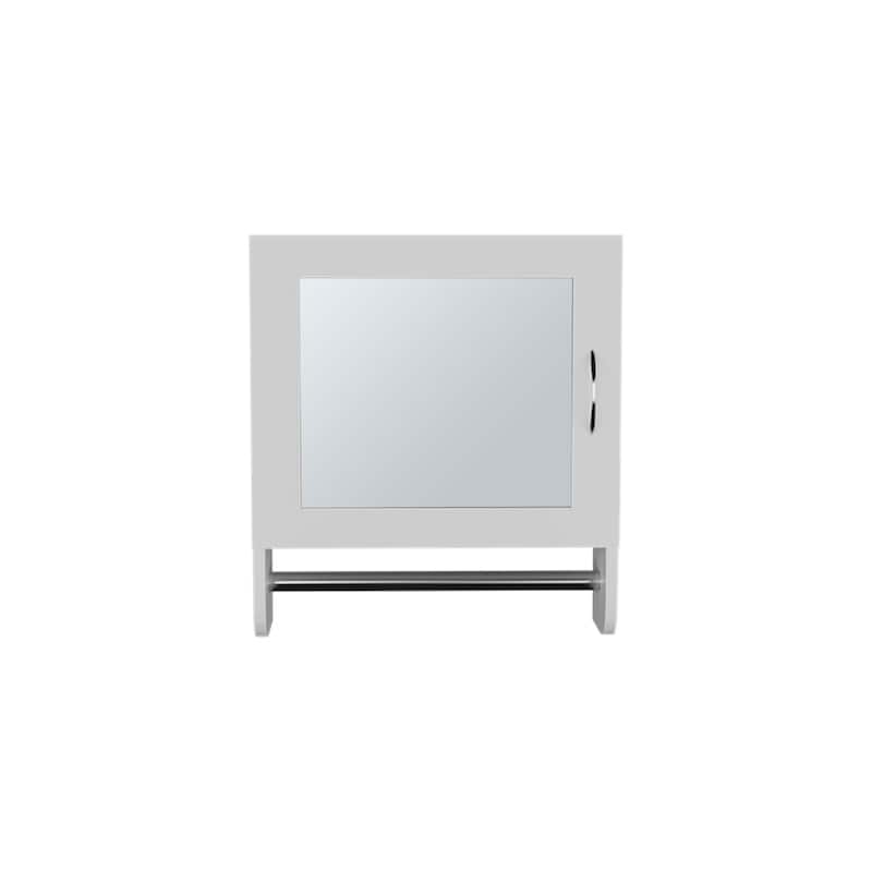 Bathroom Medicine Cabinet with Mirrored Door, Space-Saving Wall-Mounted Design, 2 Shelves for Storage