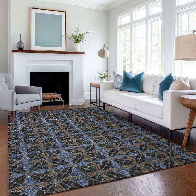 Machine Washable Indoor/ Outdoor Mosaic Pablo Chantille Rug