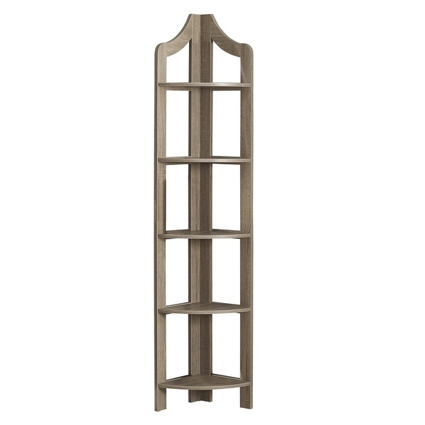 Monarch Specialties BOOKCASE-72 H//White Corner Accent Etagere