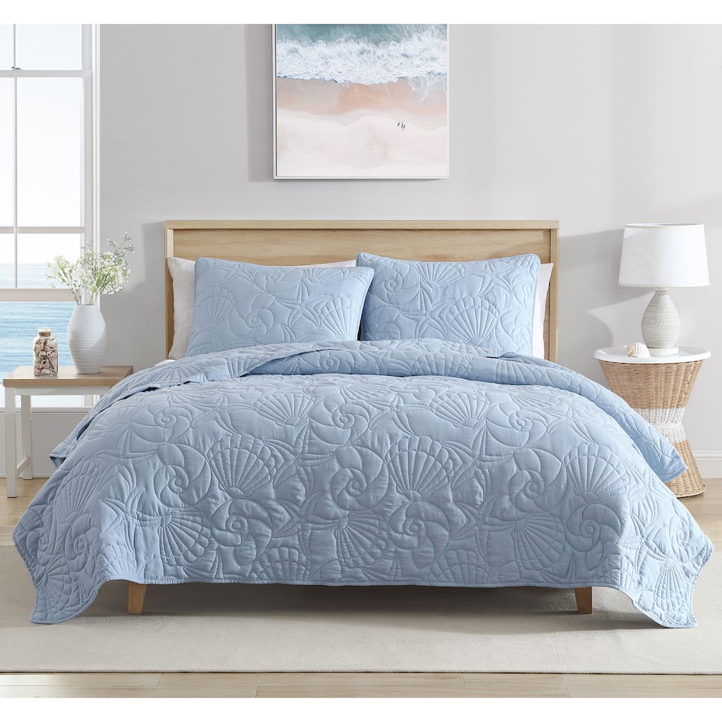 Caribbean Joe Solid Shell Outline Quilt Set