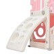preview thumbnail 10 of 41, 5 In 1 Kids Playground Climber Slide Playset with Toddler Slide And Swing - 64.2'' L x 63.4'' W x 40.2'' H