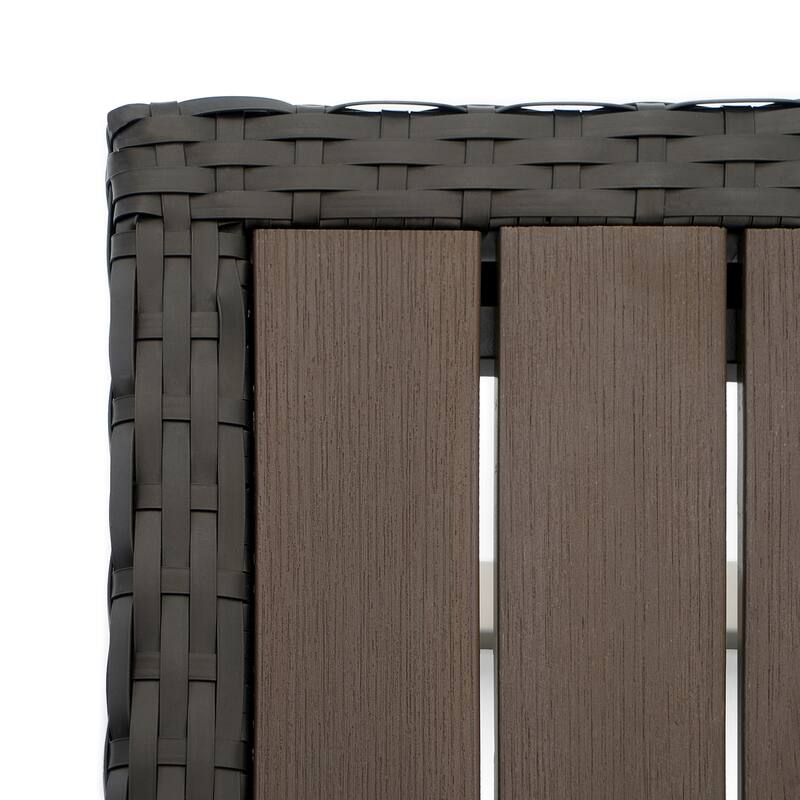 Milo Espresso 5 Piece Sunbrella Outdoor Patio Club Chair Conversation Set