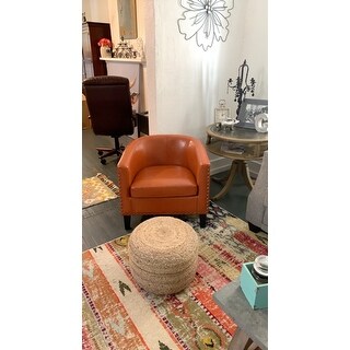 Top Product Reviews For Modern Pu Leather Accent Chair Single Sofa With Copper Nails 31733604 Overstock