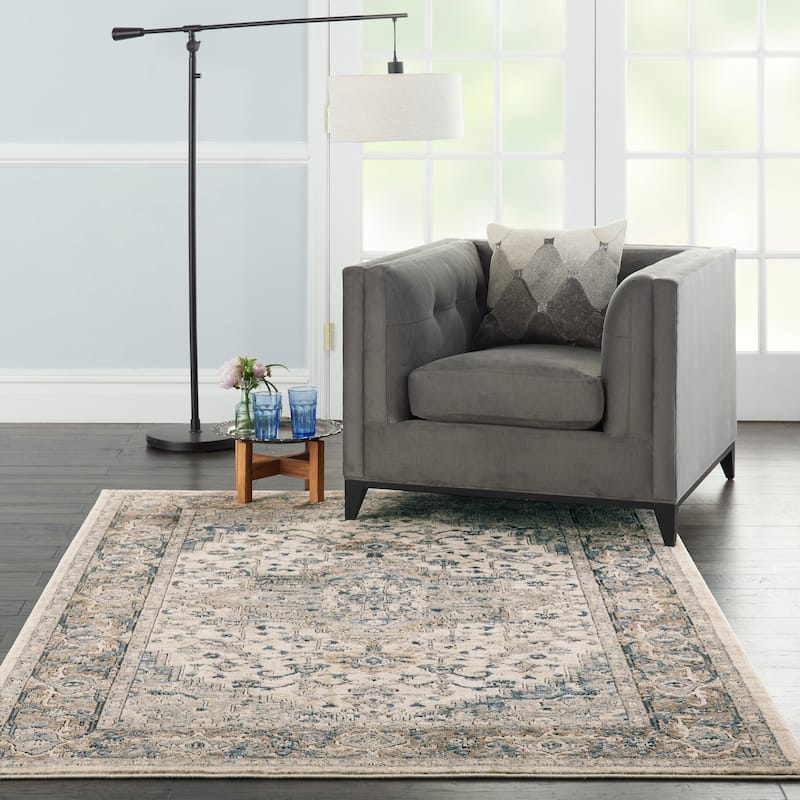 Nourison Concerto Traditional Persian Medallion Area Rug - 6' x 9' - Ivory/Grey
