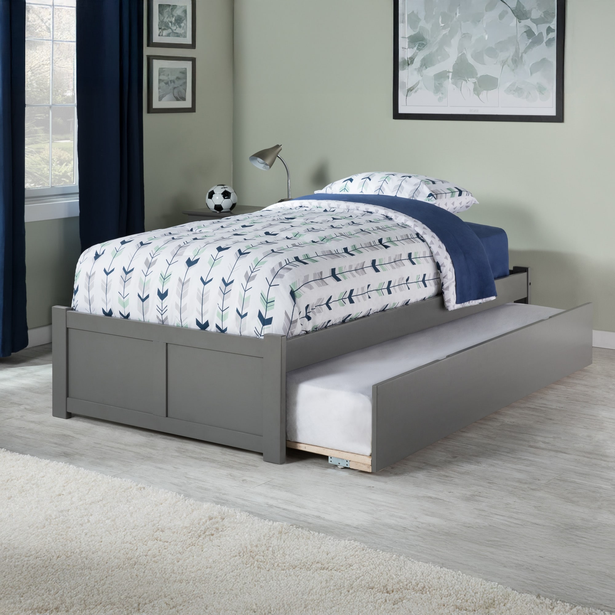 Concord Bed with Footboard and Twin Extra Long Trundle