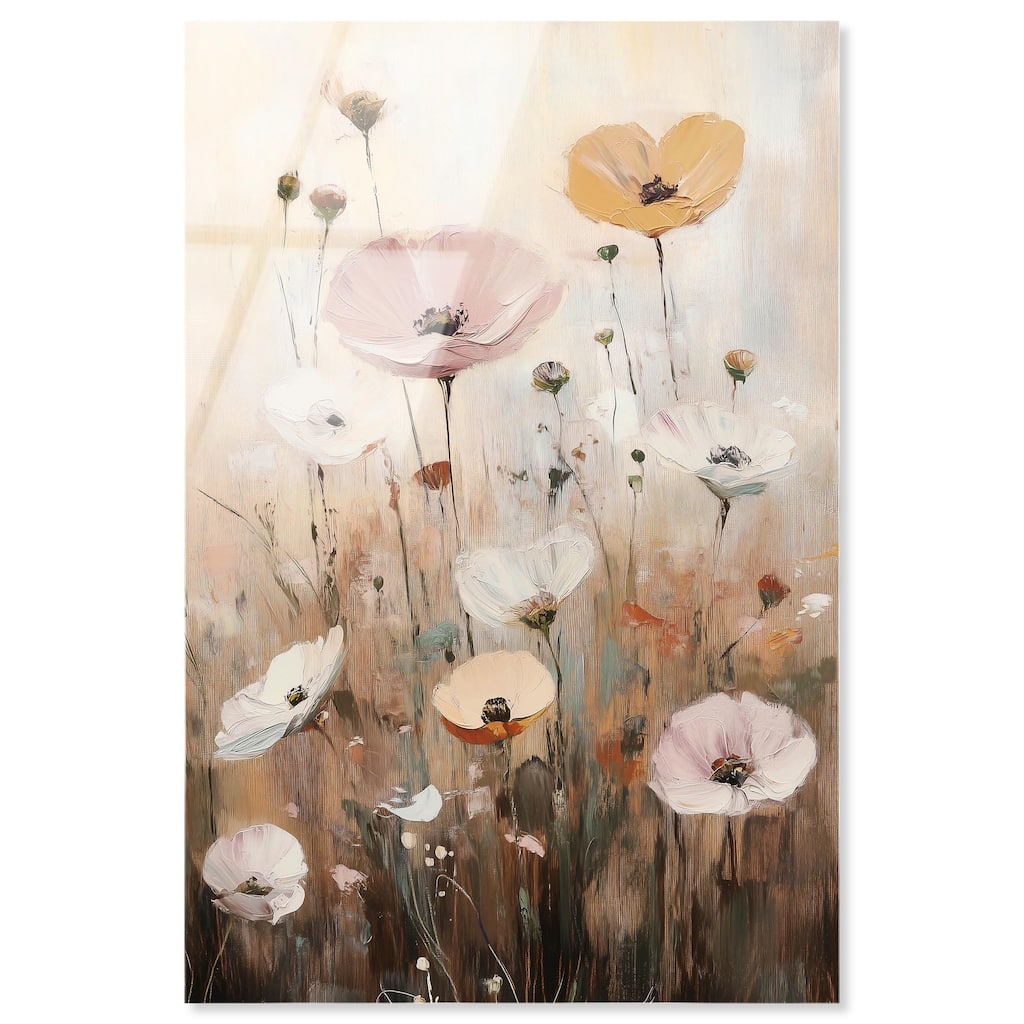 Delicate Flowers in Bloom Acrylic by Art Remedy, Ready to Hang