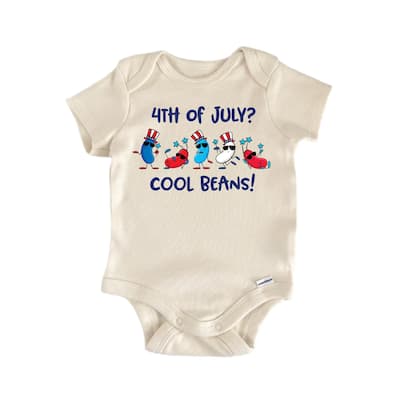 4th Of July Cool Beans Patriotic - Baby Boy Girl Clothes Bodysuit Funny Cute