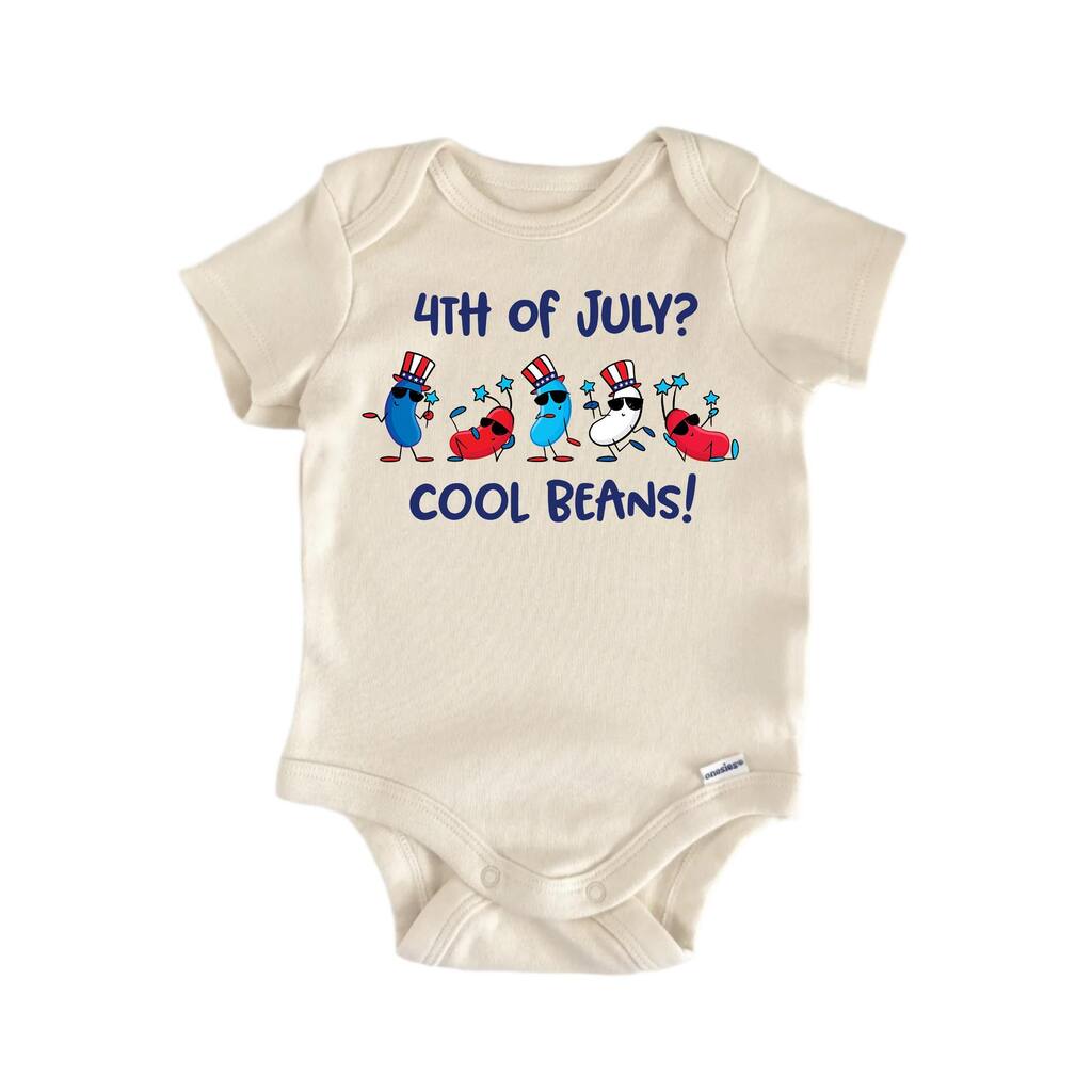 4th Of July Cool Beans Patriotic - Baby Boy Girl Clothes Bodysuit Funny Cute
