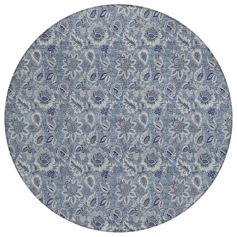 HomeRoots Floral Transitional Rectangle Outdoor Rug