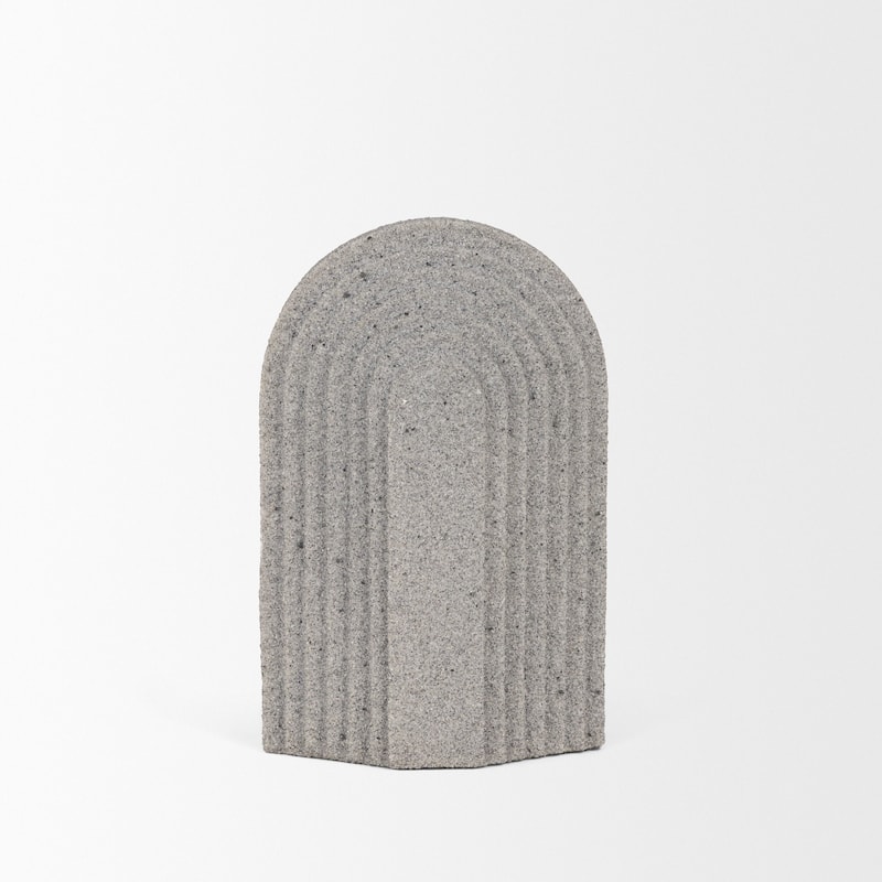 Kael Resin Textured Concrete Gray / Sandstone Decorative Object