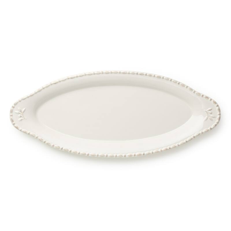 Certified International Heritage Oval Fish Platter 18" x 7.5". - 18"W x 7.5"D x 1.25"H