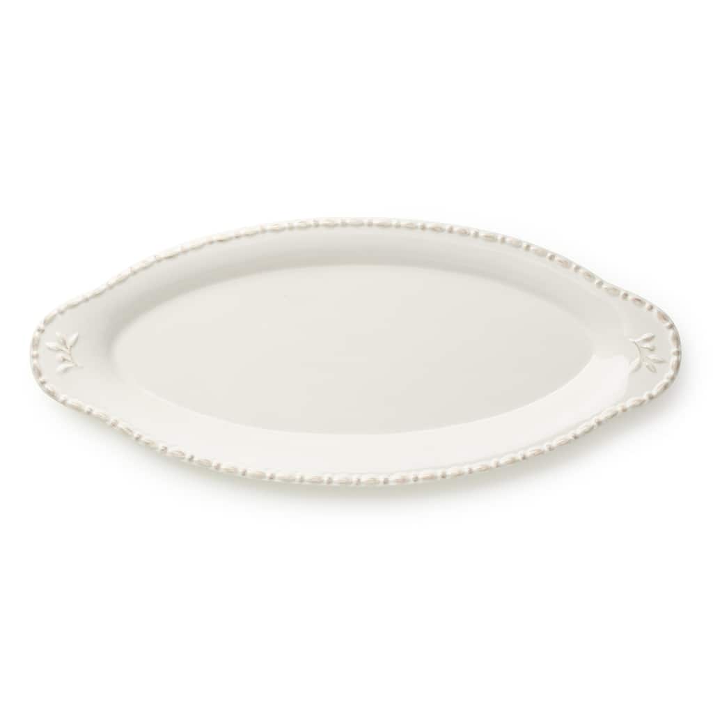 Certified International Heritage Oval Fish Platter 18" x 7.5". - 18"W x 7.5"D x 1.25"H