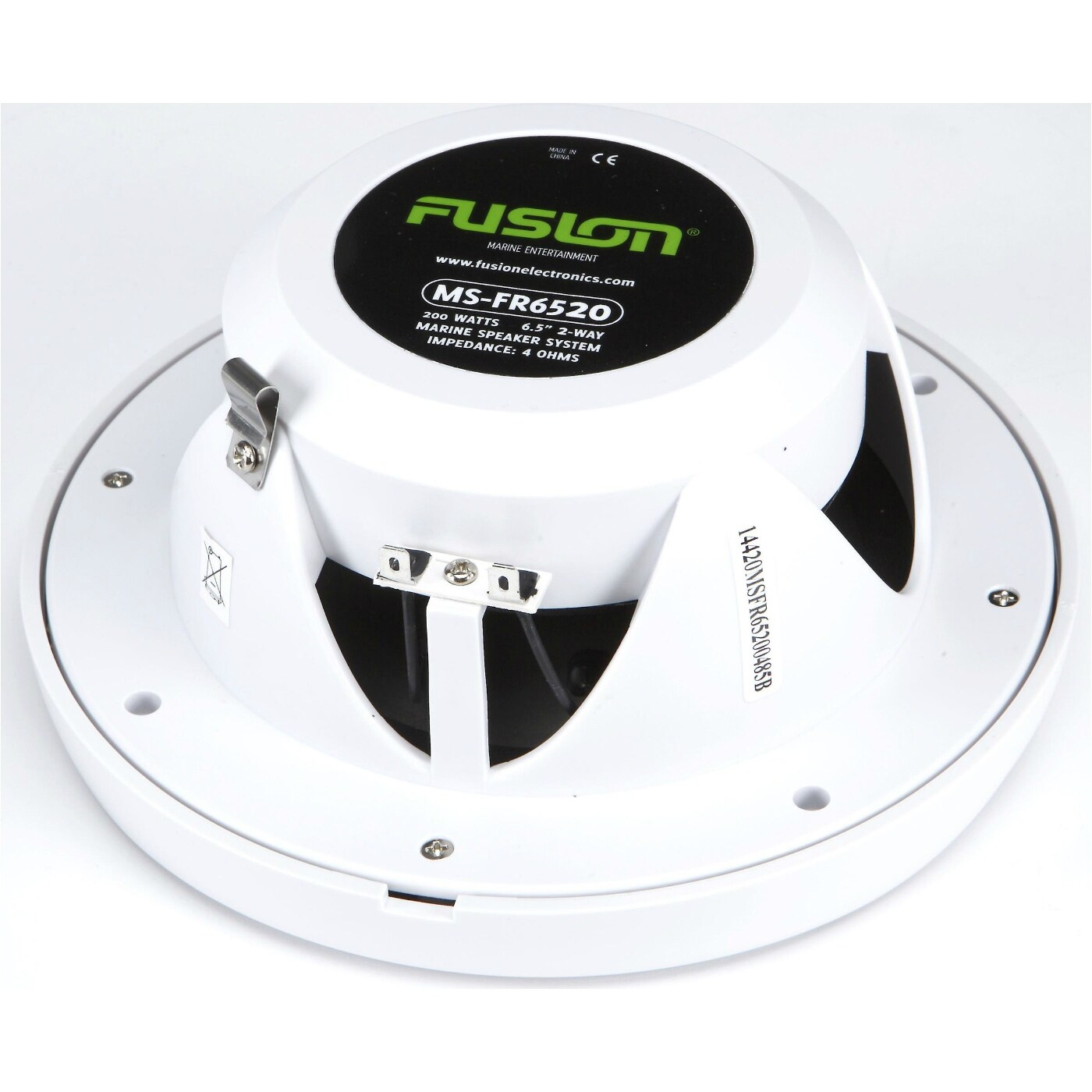 FUSION 6.5/" Round 2-Way Speakers Pair White 200W -