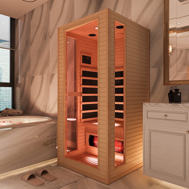 Infrared Sauna up to 4 Person with 15 Minutes Warm-up Heater Tube & Carbon Plate - 1 Person - Indoor