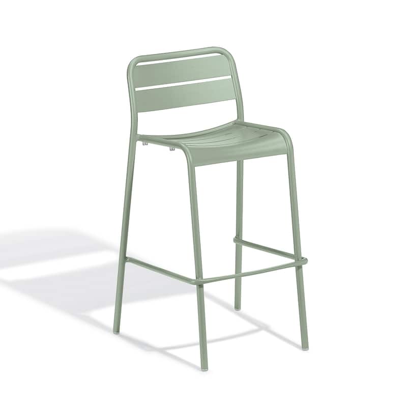 Oxford Garden Kapri 41-inch Coated Aluminum Frame Bar Chair - Sage