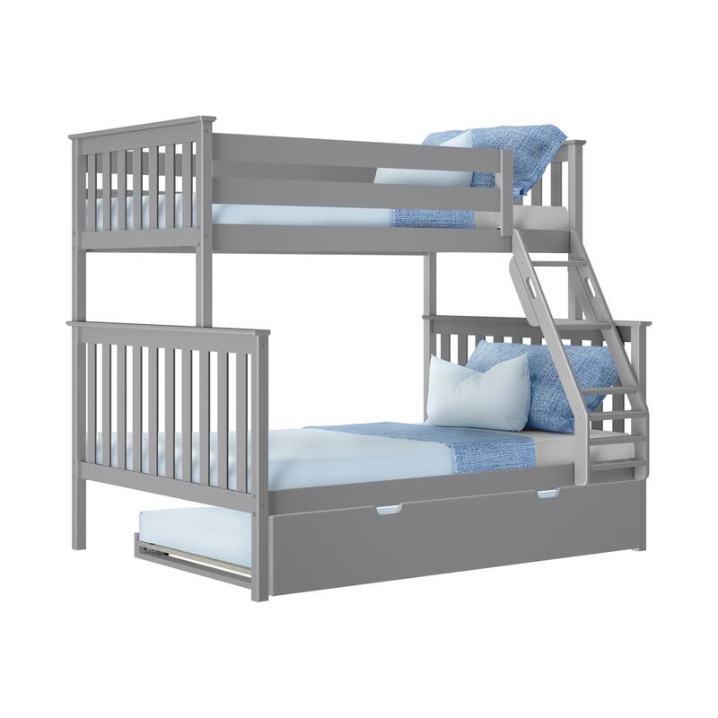 Max and Lily Twin over Full Bunk Bed with Trundle Bed